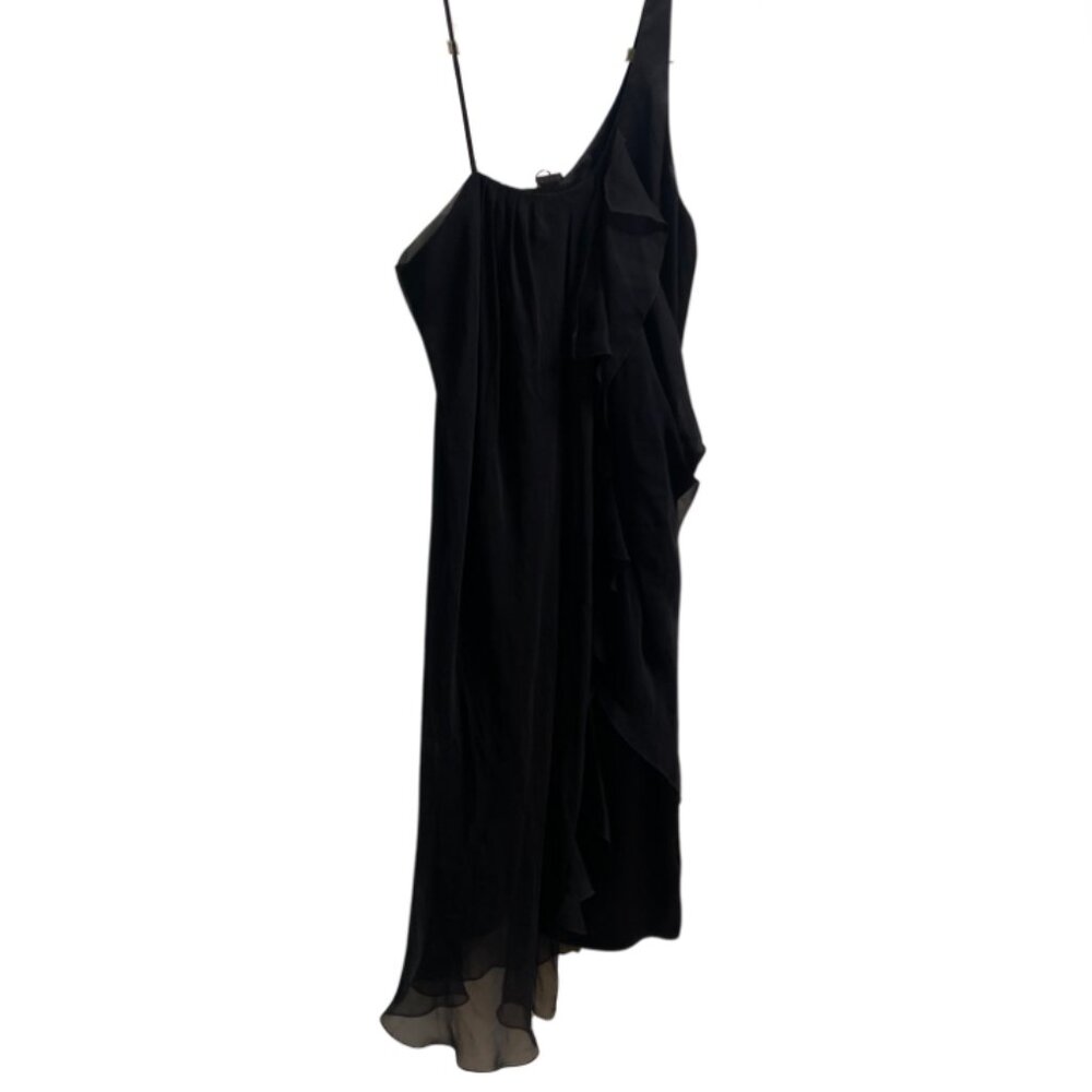 Poleci Asymmetrical Midi Slim Slip Dress Sz Small